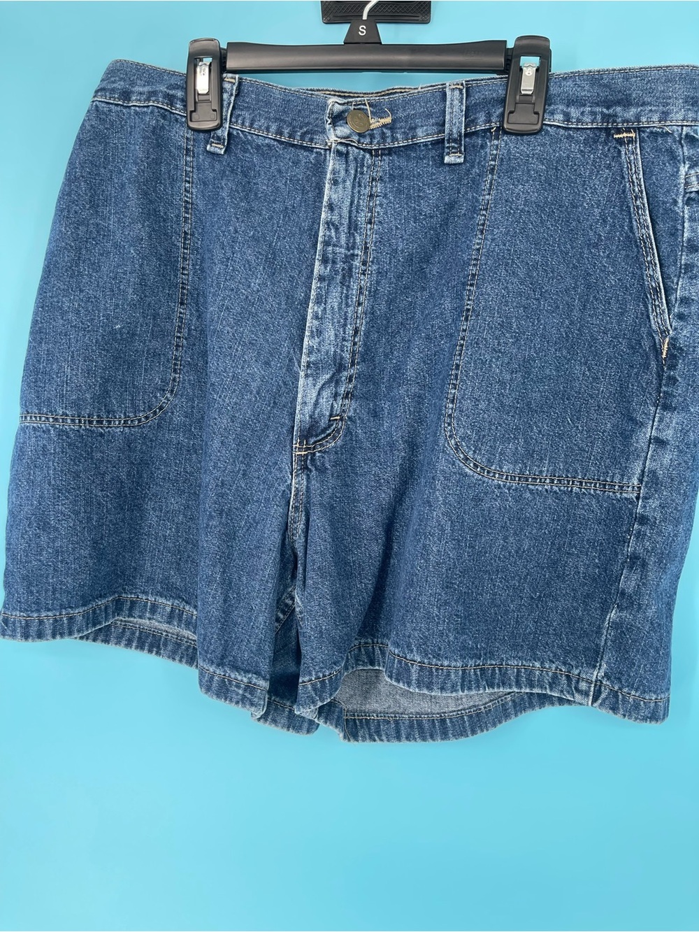 Wrangler High Waist Denim Shorts sz 16 waist 34 inseam 5